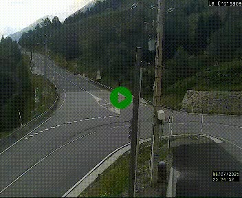 Webcam au carrefour de la croisade, à la jonction entre la N22 et la N320, avant le poste de douane franco-andorrane. Webcam à 1790 mètres d'altitude