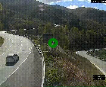 <h2>Webcam au carrefour de la croisade, à la jonction entre la N22 et la N320, avant le poste de douane franco-andorrane. Webcam à 1790 mètres d'altitude</h2>