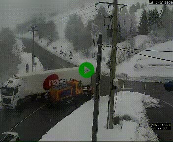 <h2>Webcam au carrefour de la croisade, à la jonction entre la N22 et la N320, avant le poste de douane franco-andorrane. Webcam à 1790 mètres d'altitude</h2>