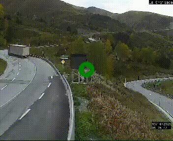 <h2>Webcam au carrefour de la croisade, à la jonction entre la N22 et la N320, avant le poste de douane franco-andorrane. Webcam à 1790 mètres d'altitude</h2>