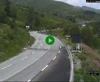 Webcam au carrefour de la croisade, à la jonction entre la N22 et la N320, avant le poste de douane franco-andorrane. Webcam à 1790 mètres d'altitude