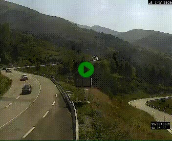 <h2>Webcam au carrefour de la croisade, à la jonction entre la N22 et la N320, avant le poste de douane franco-andorrane. Webcam à 1790 mètres d'altitude</h2>