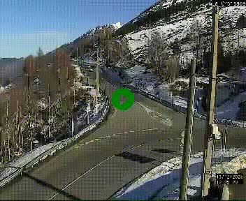 Webcam au carrefour de la croisade, à la jonction entre la N22 et la N320, avant le poste de douane franco-andorrane. Webcam à 1790 mètres d'altitude