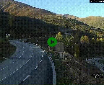 <h2>Webcam au carrefour de la croisade, à la jonction entre la N22 et la N320, avant le poste de douane franco-andorrane. Webcam à 1790 mètres d'altitude</h2>