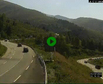 <h2>Webcam au carrefour de la croisade, à la jonction entre la N22 et la N320, avant le poste de douane franco-andorrane. Webcam à 1790 mètres d'altitude</h2>