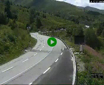 Webcam au carrefour de la croisade, à la jonction entre la N22 et la N320, avant le poste de douane franco-andorrane. Webcam à 1790 mètres d'altitude