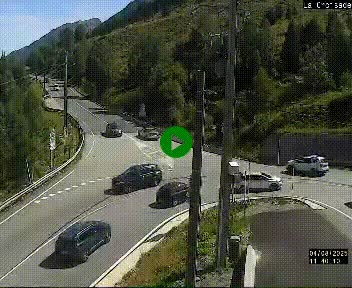 Webcam au carrefour de la croisade, à la jonction entre la N22 et la N320, avant le poste de douane franco-andorrane. Webcam à 1790 mètres d'altitude