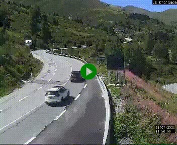 Webcam au carrefour de la croisade, à la jonction entre la N22 et la N320, avant le poste de douane franco-andorrane. Webcam à 1790 mètres d'altitude