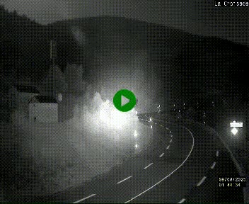Webcam au carrefour de la croisade, à la jonction entre la N22 et la N320, avant le poste de douane franco-andorrane. Webcam à 1790 mètres d'altitude
