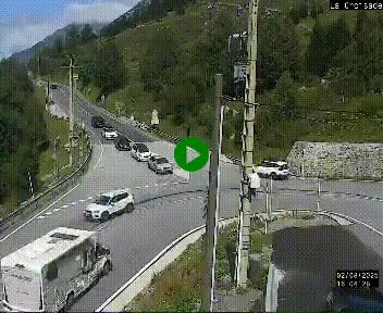 Webcam au carrefour de la croisade, à la jonction entre la N22 et la N320, avant le poste de douane franco-andorrane. Webcam à 1790 mètres d'altitude
