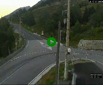 Webcam au carrefour de la croisade, à la jonction entre la N22 et la N320, avant le poste de douane franco-andorrane. Webcam à 1790 mètres d'altitude