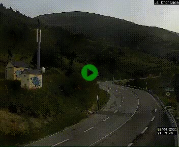 Webcam au carrefour de la croisade, à la jonction entre la N22 et la N320, avant le poste de douane franco-andorrane. Webcam à 1790 mètres d'altitude