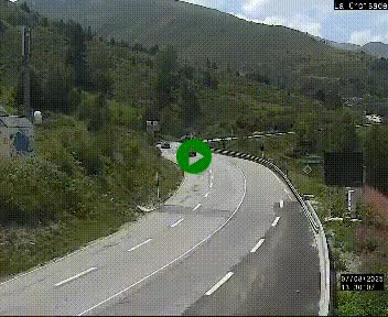 Webcam au carrefour de la croisade, à la jonction entre la N22 et la N320, avant le poste de douane franco-andorrane. Webcam à 1790 mètres d'altitude