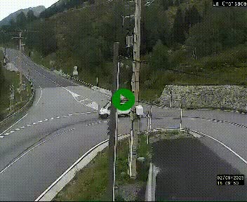 Webcam au carrefour de la croisade, à la jonction entre la N22 et la N320, avant le poste de douane franco-andorrane. Webcam à 1790 mètres d'altitude