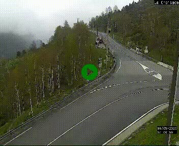Webcam au carrefour de la croisade, à la jonction entre la N22 et la N320, avant le poste de douane franco-andorrane. Webcam à 1790 mètres d'altitude