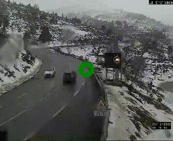 <h2>Webcam au carrefour de la croisade, à la jonction entre la N22 et la N320, avant le poste de douane franco-andorrane. Webcam à 1790 mètres d'altitude</h2>