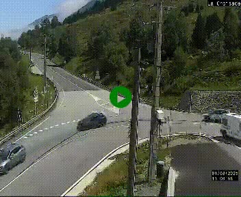 Webcam au carrefour de la croisade, à la jonction entre la N22 et la N320, avant le poste de douane franco-andorrane. Webcam à 1790 mètres d'altitude