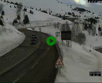 <h2>Webcam au carrefour de la croisade, à la jonction entre la N22 et la N320, avant le poste de douane franco-andorrane. Webcam à 1790 mètres d'altitude</h2>