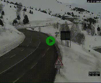 <h2>Webcam au carrefour de la croisade, à la jonction entre la N22 et la N320, avant le poste de douane franco-andorrane. Webcam à 1790 mètres d'altitude</h2>