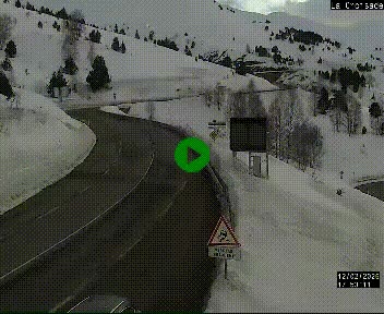 <h2>Webcam au carrefour de la croisade, à la jonction entre la N22 et la N320, avant le poste de douane franco-andorrane. Webcam à 1790 mètres d'altitude</h2>