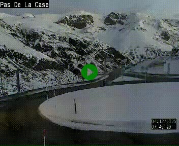 <h2>Webcam sur la N22 au niveau du poste frontière entre la France et Andorre à proximité de Pas de la Case à plus de 2000 mètres d'altitude</h2>