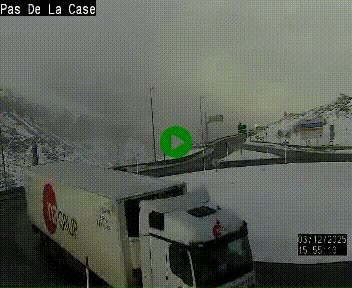 <h2>Webcam sur la N22 au niveau du poste frontière entre la France et Andorre à proximité de Pas de la Case à plus de 2000 mètres d'altitude</h2>
