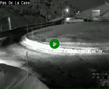 <h2>Webcam sur la N22 au niveau du poste frontière entre la France et Andorre à proximité de Pas de la Case à plus de 2000 mètres d'altitude</h2>