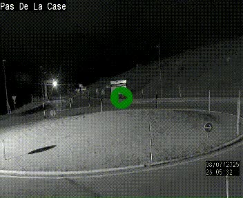 Webcam sur la N22 au niveau du poste frontière entre la France et Andorre à proximité de Pas de la Case à plus de 2000 mètres d'altitude