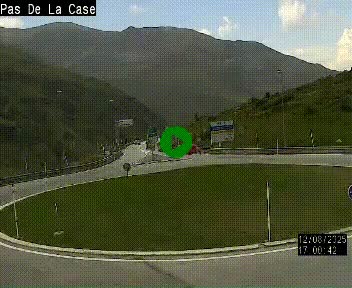 Webcam sur la N22 au niveau du poste frontière entre la France et Andorre à proximité de Pas de la Case à plus de 2000 mètres d'altitude