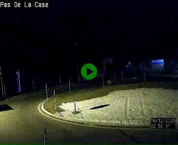 Webcam sur la N22 au niveau du poste frontière entre la France et Andorre à proximité de Pas de la Case à plus de 2000 mètres d'altitude