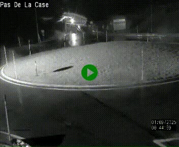 Webcam sur la N22 au niveau du poste frontière entre la France et Andorre à proximité de Pas de la Case à plus de 2000 mètres d'altitude