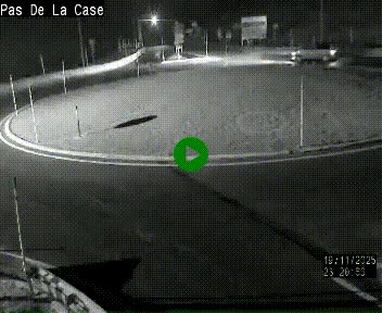 Webcam sur la N22 au niveau du poste frontière entre la France et Andorre à proximité de Pas de la Case à plus de 2000 mètres d'altitude