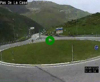 <h2>Webcam sur la N22 au niveau du poste frontière entre la France et Andorre à proximité de Pas de la Case à plus de 2000 mètres d'altitude</h2>