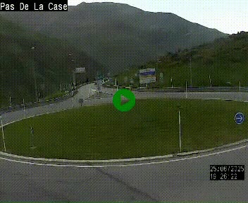 <h2>Webcam sur la N22 au niveau du poste frontière entre la France et Andorre à proximité de Pas de la Case à plus de 2000 mètres d'altitude</h2>