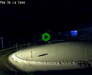 Webcam sur la N22 au niveau du poste frontière entre la France et Andorre à proximité de Pas de la Case à plus de 2000 mètres d'altitude