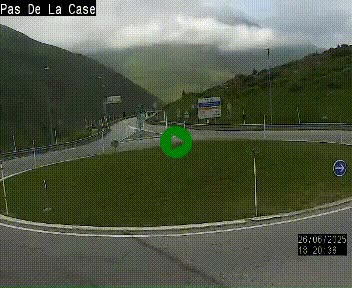 <h2>Webcam sur la N22 au niveau du poste frontière entre la France et Andorre à proximité de Pas de la Case à plus de 2000 mètres d'altitude</h2>