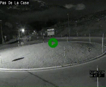 Webcam sur la N22 au niveau du poste frontière entre la France et Andorre à proximité de Pas de la Case à plus de 2000 mètres d'altitude