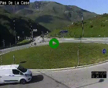 <h2>Webcam sur la N22 au niveau du poste frontière entre la France et Andorre à proximité de Pas de la Case à plus de 2000 mètres d'altitude</h2>