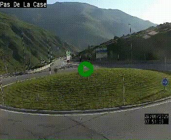 <h2>Webcam sur la N22 au niveau du poste frontière entre la France et Andorre à proximité de Pas de la Case à plus de 2000 mètres d'altitude</h2>