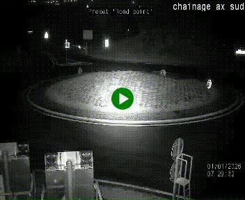 <h2>Webcam au nord d'Ax-les-Thermes au niveau de l'aire de chaînage de la N20. Vue orientée vers les Pyrénées, en direction de Pas de la Case</h2>