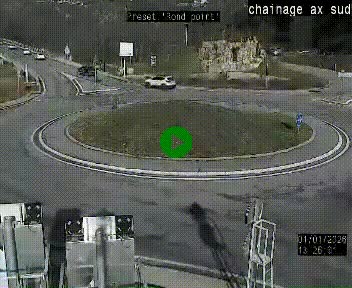 <h2>Webcam au nord d'Ax-les-Thermes au niveau de l'aire de chaînage de la N20. Vue orientée vers les Pyrénées, en direction de Pas de la Case</h2>