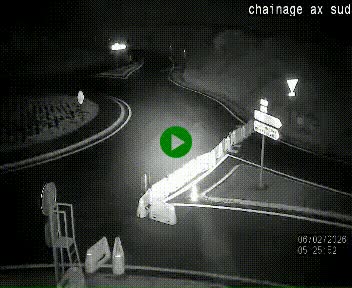 <h2>Webcam au nord d'Ax-les-Thermes au niveau de l'aire de chaînage de la N20. Vue orientée vers les Pyrénées, en direction de Pas de la Case</h2>