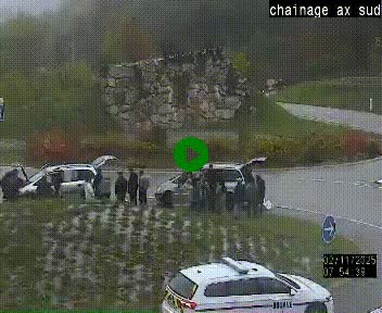 <h2>Webcam au nord d'Ax-les-Thermes au niveau de l'aire de chaînage de la N20. Vue orientée vers les Pyrénées, en direction de Pas de la Case</h2>