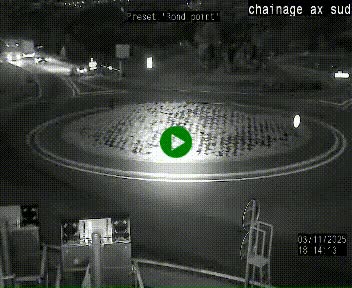 <h2>Webcam au nord d'Ax-les-Thermes au niveau de l'aire de chaînage de la N20. Vue orientée vers les Pyrénées, en direction de Pas de la Case</h2>