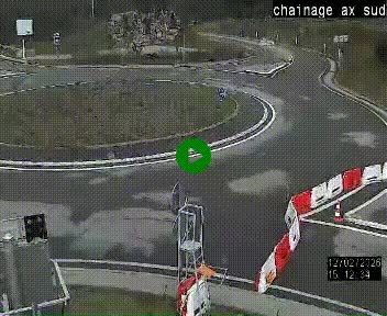 <h2>Webcam au nord d'Ax-les-Thermes au niveau de l'aire de chaînage de la N20. Vue orientée vers les Pyrénées, en direction de Pas de la Case</h2>