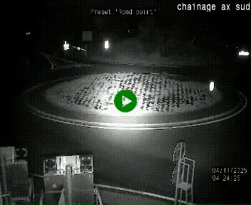 <h2>Webcam au nord d'Ax-les-Thermes au niveau de l'aire de chaînage de la N20. Vue orientée vers les Pyrénées, en direction de Pas de la Case</h2>