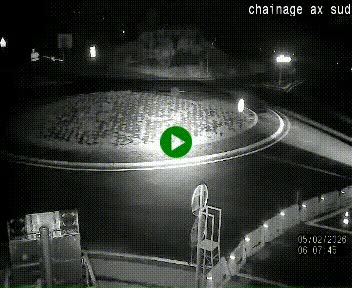 <h2>Webcam au nord d'Ax-les-Thermes au niveau de l'aire de chaînage de la N20. Vue orientée vers les Pyrénées, en direction de Pas de la Case</h2>