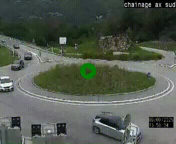 <h2>Webcam au nord d'Ax-les-Thermes au niveau de l'aire de chaînage de la N20. Vue orientée vers les Pyrénées, en direction de Pas de la Case</h2>