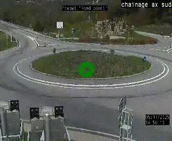 <h2>Webcam au nord d'Ax-les-Thermes au niveau de l'aire de chaînage de la N20. Vue orientée vers les Pyrénées, en direction de Pas de la Case</h2>