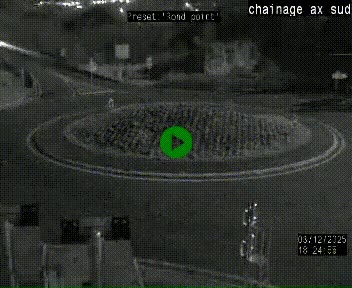 <h2>Webcam au nord d'Ax-les-Thermes au niveau de l'aire de chaînage de la N20. Vue orientée vers les Pyrénées, en direction de Pas de la Case</h2>